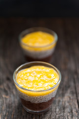 Chocolate chia seeds pudding