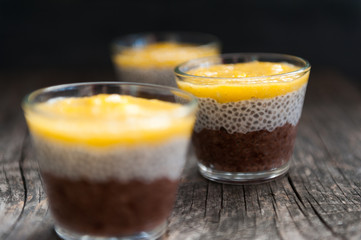 Chocolate chia seeds pudding