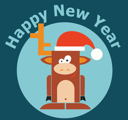 New Year deer iconNew Year deer icon