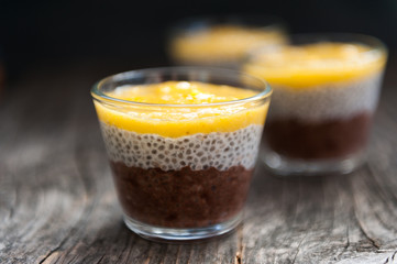 Chocolate chia seeds pudding