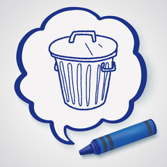 trash can doodle