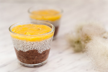 Chocolate chia seeds pudding