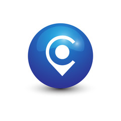 circle 3d icon teal
