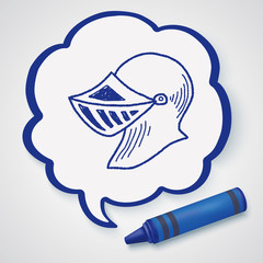 knight helmet doodle
