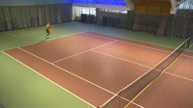 Tennis player in action
