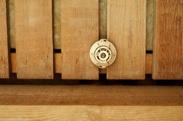 Fototapeta premium smoke detector in a wooden house