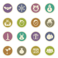Vector Christmas icons.