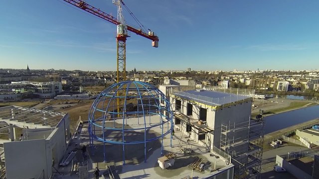 Chantier cit&eacute; des sciences, Caen, Normandie,vue a&eacute;rienne