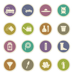 Gardening tools collection - vector silhouette