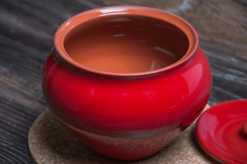 Red clay pot