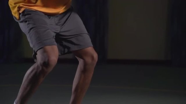 Tennis shots: Slice (slow motion) Professional tennis player