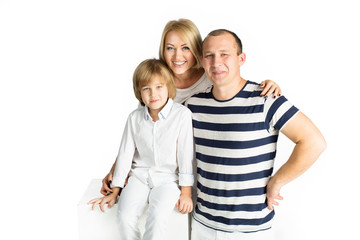 happy family  on white background