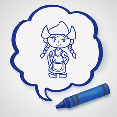 Dutch woman doodle