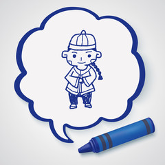 Chinese boy doodle