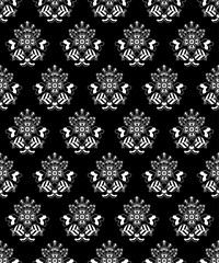 Seamless vector background with decorative flowers