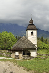 Fototapeta na wymiar Church of St. Catherine in Zasip. Slovenia 