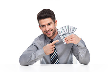 Man holding money