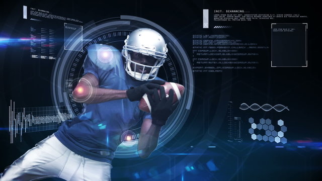 Futuristic technology tracking athletes movements
