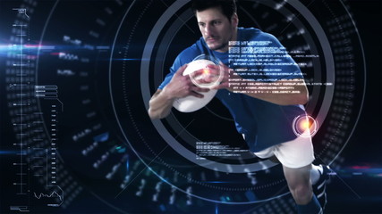 Futuristic technology tracking athletes movements - Powered by Adobe