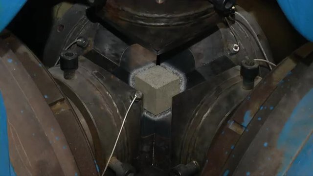 Cubic-presser at synthetic diamonds factory. Synthetic diamond also known as cultured diamond or cultivated diamond.