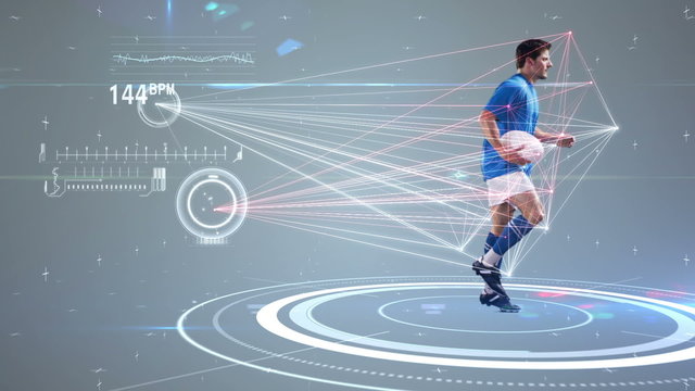 Futuristic technology tracking athletes movements