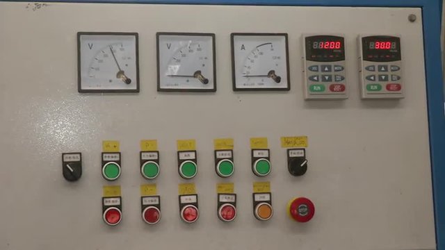 Monitor of cubic-presser at synthetic diamond factory.Synthetic diamond also known as cultured diamond or cultivated diamond