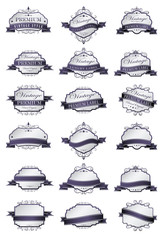 Luxury purple labels and blank labels template