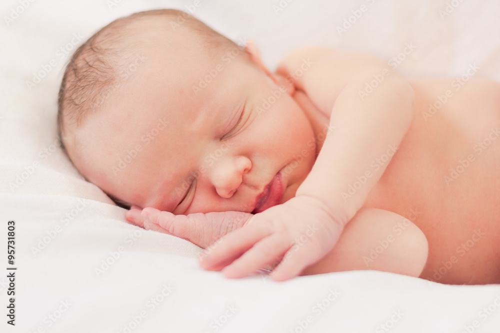 Wall mural Newborn baby boy