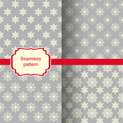 set of seamless backgrounds with Christmas pattern