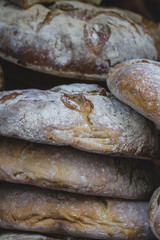 artisan bread in ancient medieval fair, Spain
