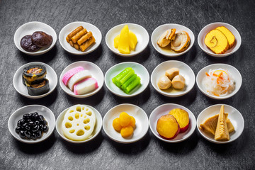 おせち料理の素Material Japanese foods of New Year dishes