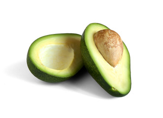 Fresh avocado cut in half