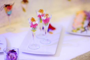 Stylish snacks on an event party