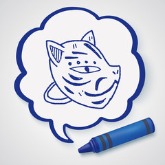 fox mask doodle