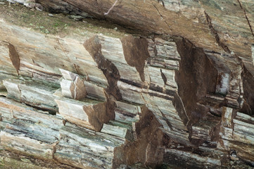 mountain wall rocks, geology