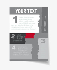 Vector art graphic illustration of vintage leaflet