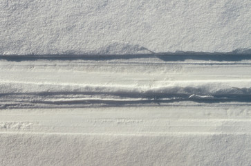 Ski run in an winter.