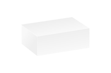 Fototapeta premium closed white blank box
