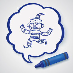 clown doodle drawing