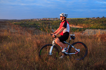 Mountain Bike cyclist riding outdoor