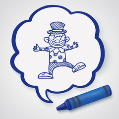 clown doodle drawing