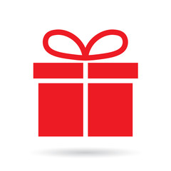 red christmas gift box vector