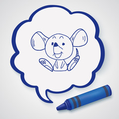 Chinese Zodiac mouse doodle drawing