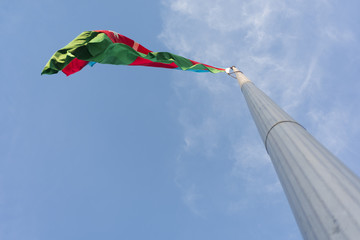 Waving flag of Azerbaijan Republic