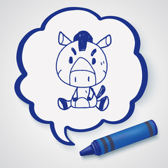 Chinese Zodiac horse doodle drawing