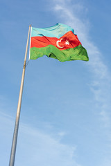 Waving flag of Azerbaijan Republic
