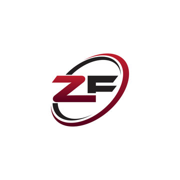 Modern Initial Logo Circle ZF