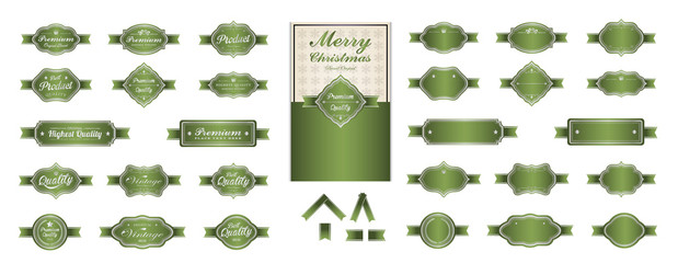 Luxury soft green premium labels and blank labels