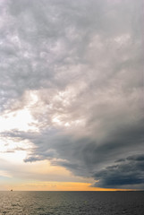 Turbulent stormy sky