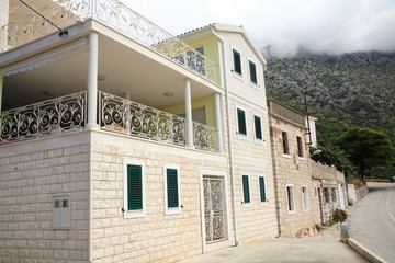 House Biokovo mountain in the background